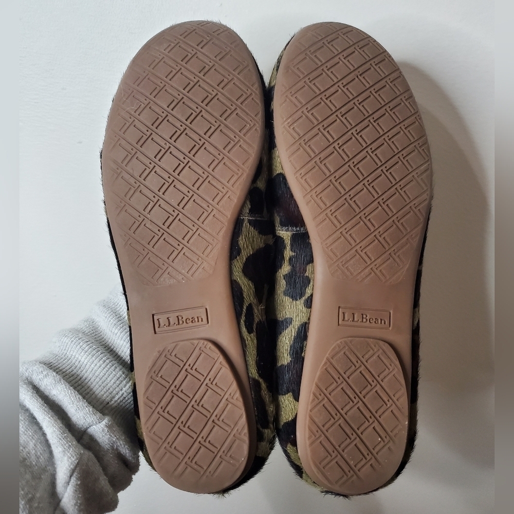 Womens L.L.Bean Calf Hair Leopard Print Flats Size 8.5 - Picture 9 of 10